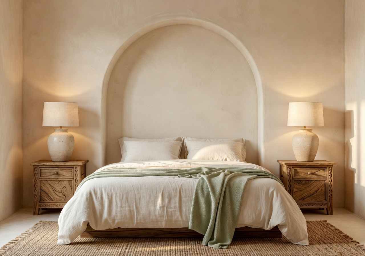 Mediterranean primary bedroom after DecorAI AI room makeover